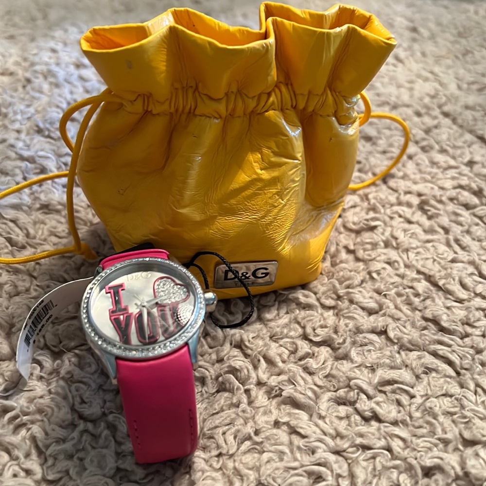 Dolce and Gabbana  I love you leather watch new! Super cute! Rare